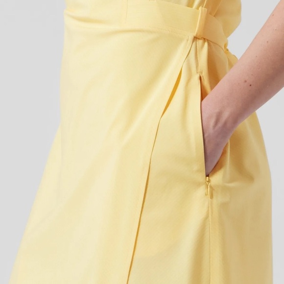 Athleta Newport Wrap Dress, City Stripe Lunaria Yellow SIZE XL - Picture 4 of 10